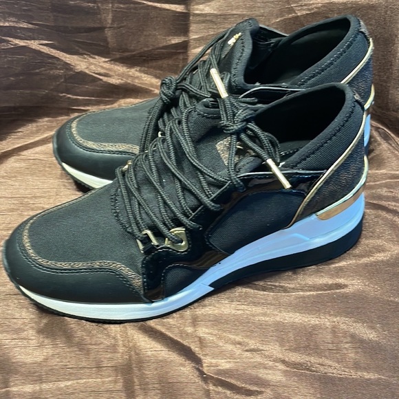 Michael Kors live logo trainer sneakers wedges - Picture 1 of 6